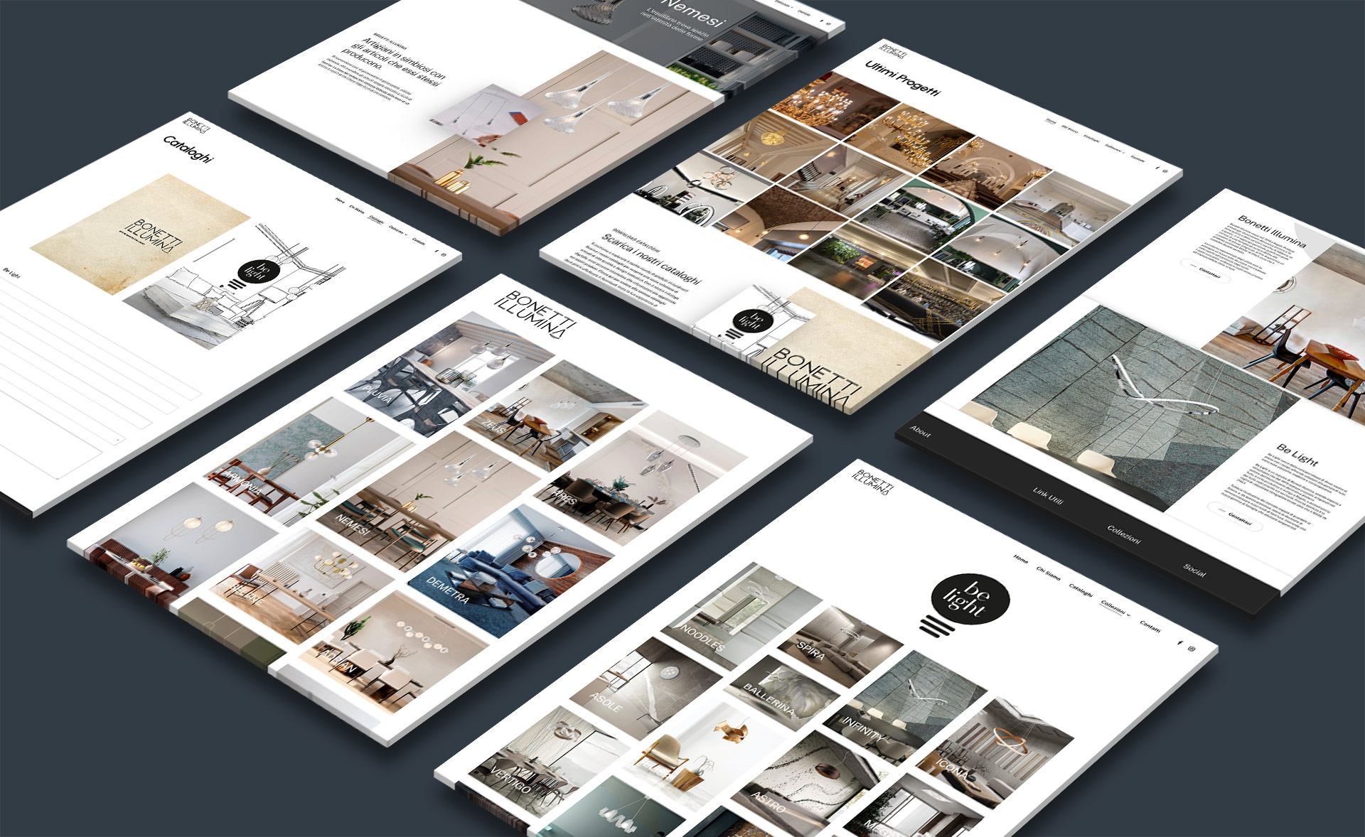 Bonetti Illumina website mockup