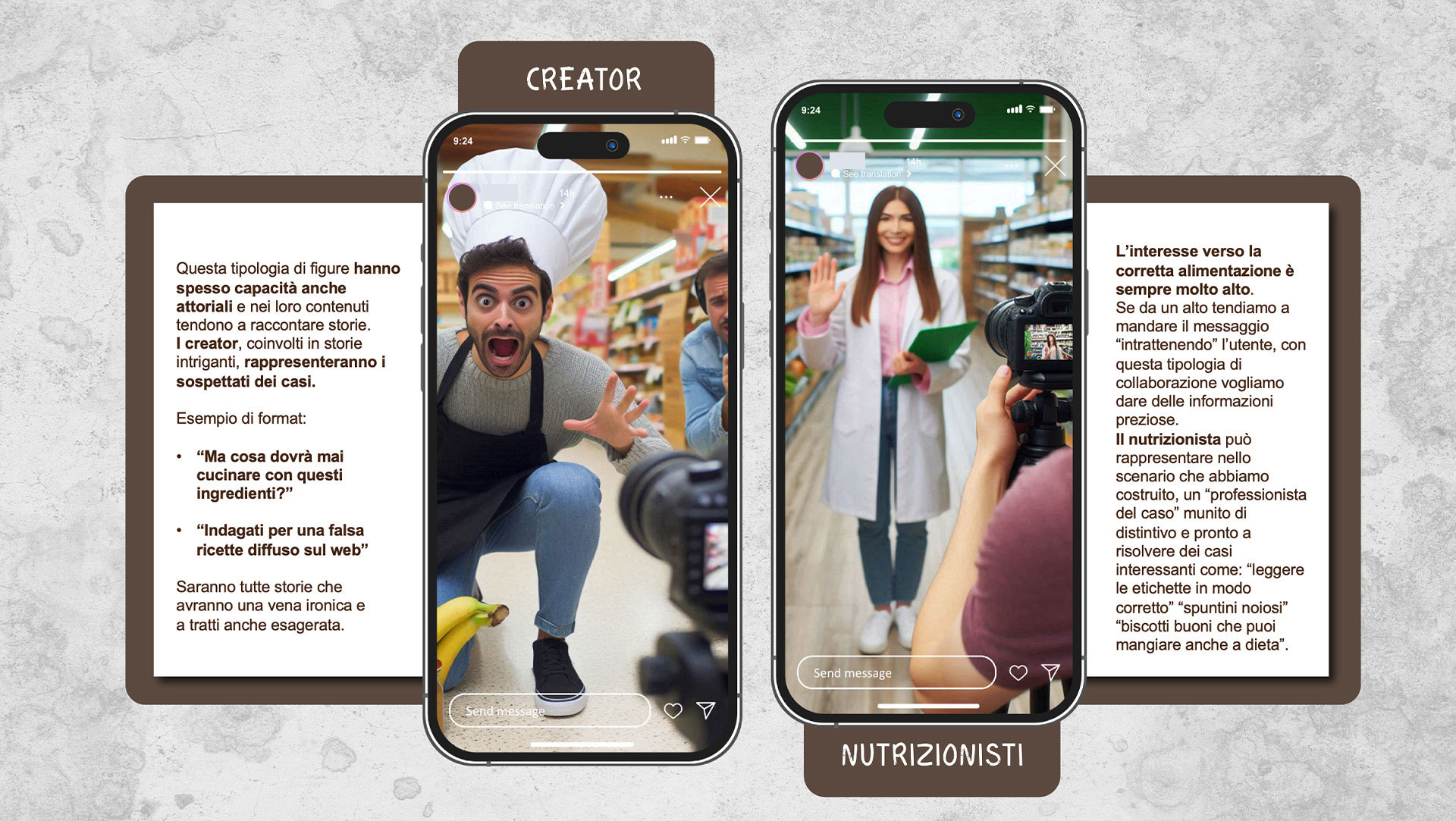 Creator content supermercati